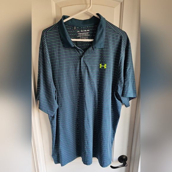 Under Armour Other - Under Armour Men's Polo Shirt - Navy and Lime